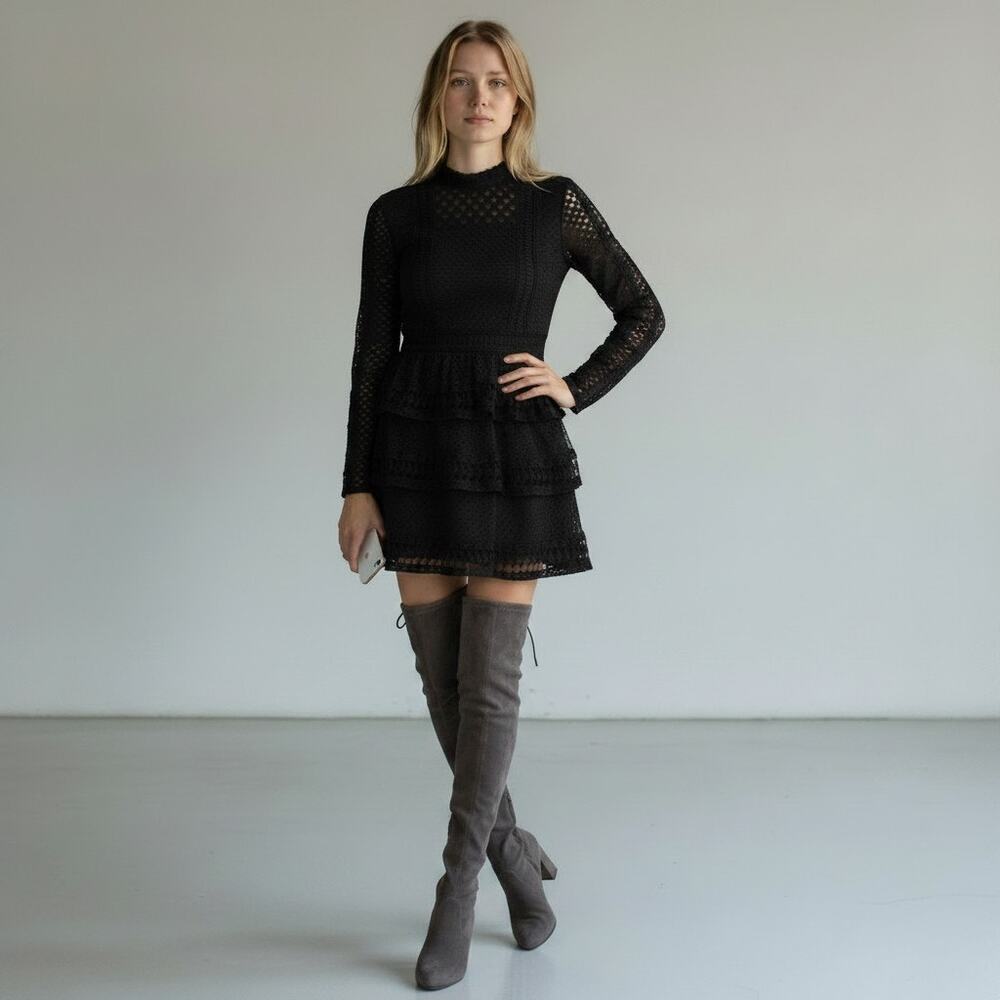 Stuart Weitzman Grey Suede Hardy 90 Over The Knee Thigh High Boots Size 8.5